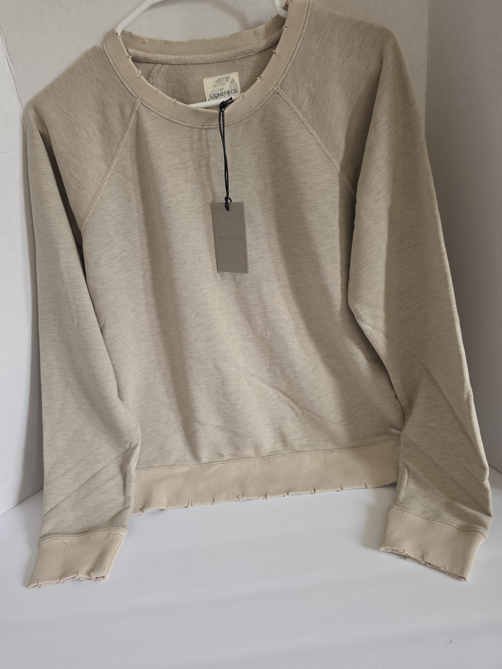 Neutral Beige Crewneck Sweatshirt